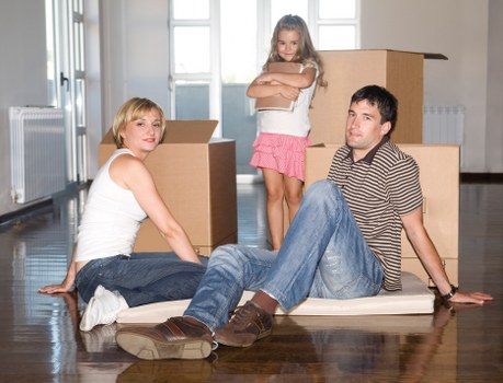 Experienced moving staff handling delicate items